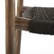 Armen Living Santo Indoor Outdoor Stackable Dining Chair in Eucalyptus Wood with Charcoal Rope, PK2 LCSASICHR - alternate 4